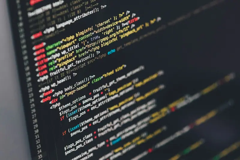 Developer working on a custom web project