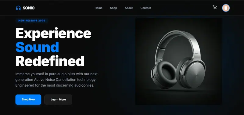Sonic Audio e-commerce store
