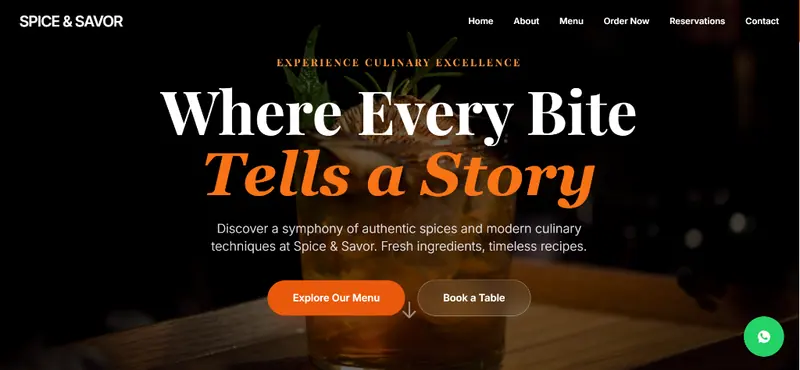 Spice & Savor restaurant web app